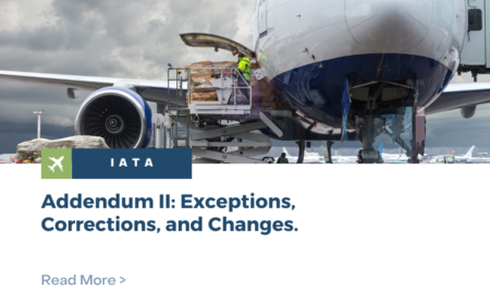 IATA Addendum II: Exceptions, Corrections, and Changes
