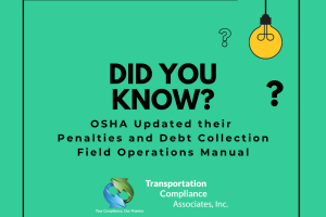 OSHA Updated their Penalties and Debt Collection Field Operations Manual